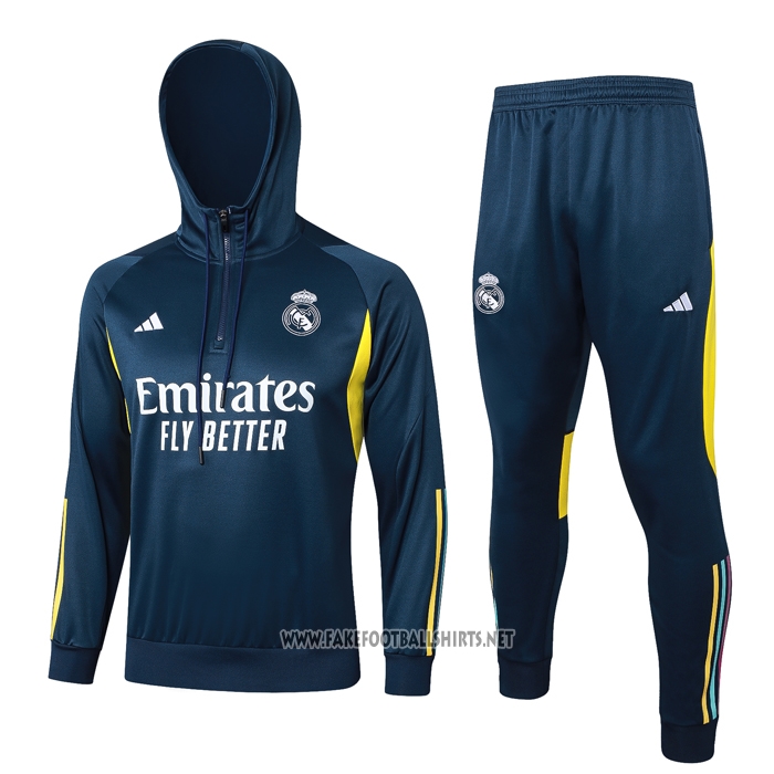 Sweatshirt Tracksuit Real Madrid 2023-2024 Blue